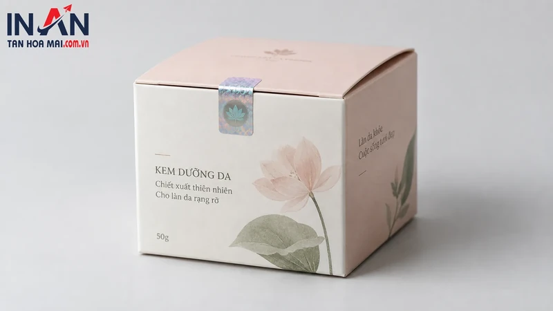 Mẫu hộp mỹ phẩm dùng minh họa giải pháp chống giả