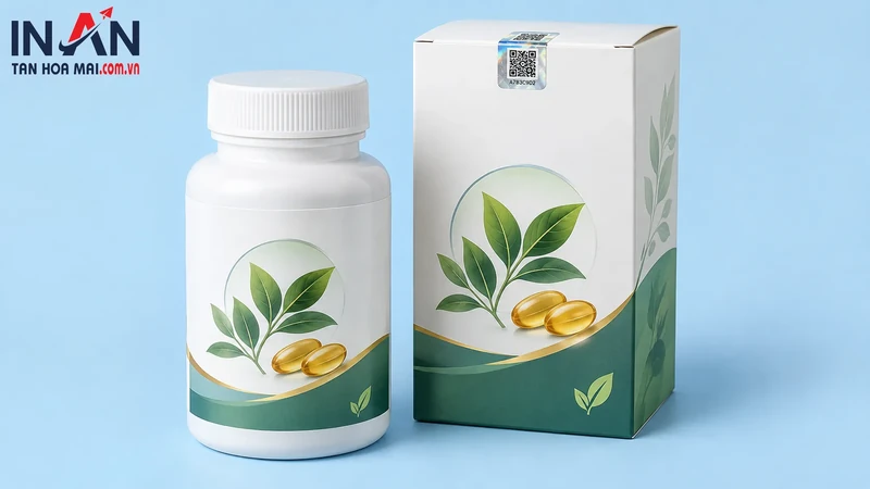 Chai và hộp thực phẩm bổ sung thảo dược
