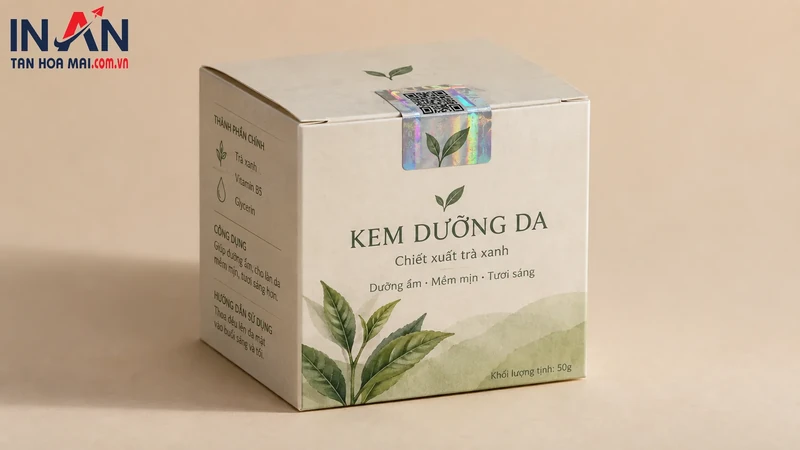Mẫu hộp mỹ phẩm dùng minh họa giải pháp chống giả