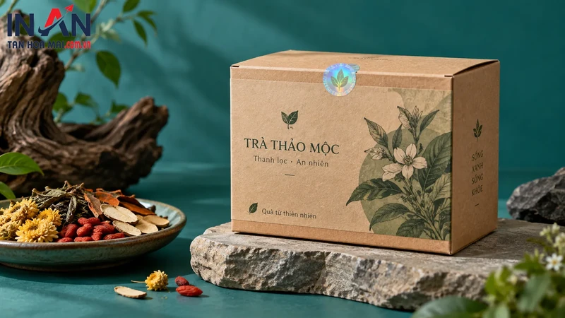 Mẫu túi trà dùng minh họa giải pháp chống giả