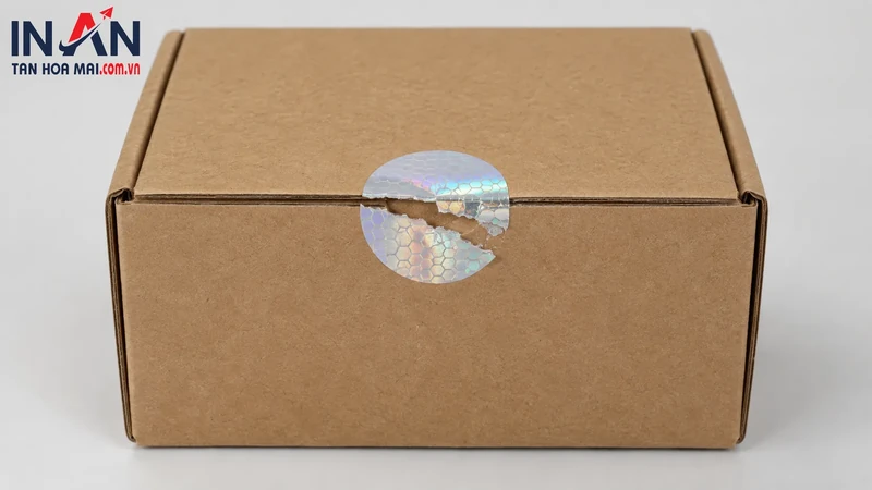 Hộp carton kraft tem hologram niêm phong