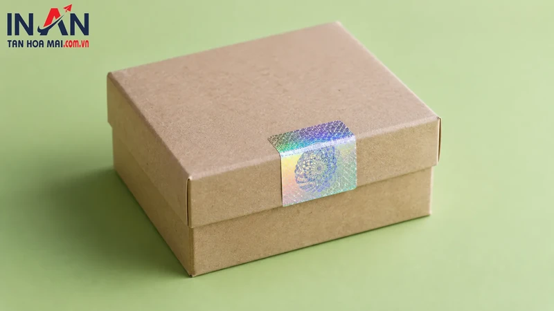 Hộp giấy kraft tem hologram niêm phong