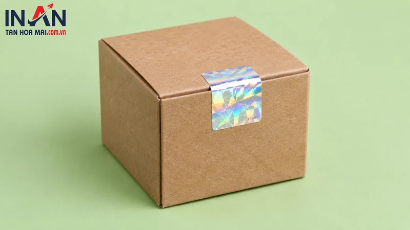 Hộp carton kraft tem hologram niêm phong