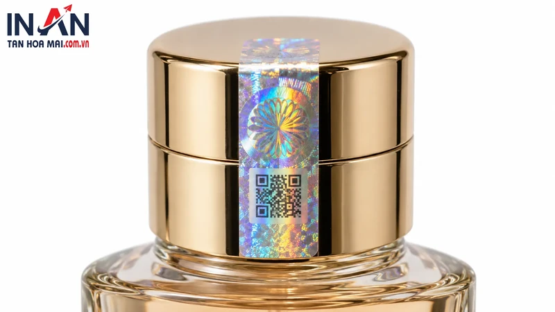Tem hologram kết hợp mã QR trên bao bì sản phẩm