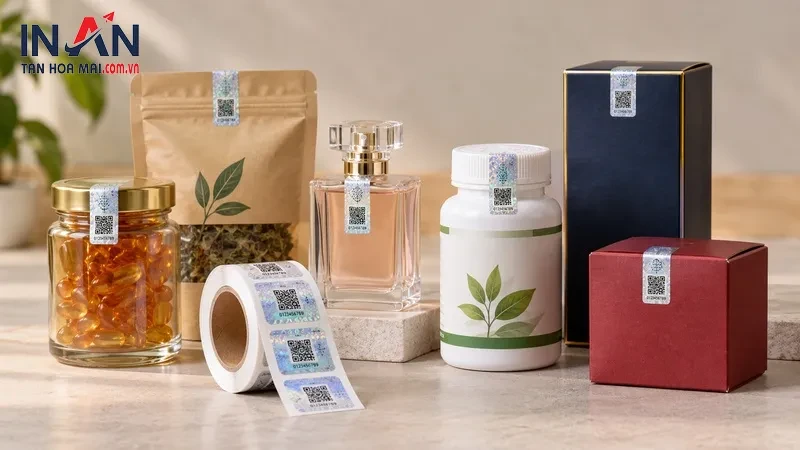 Nhiều loại sản phẩm dùng tem QR ở các vị trí khác nhau trên bao bì