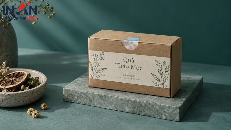 Mẫu hộp quà dùng minh họa giải pháp chống giả