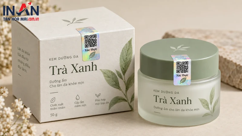 Mẫu hộp mỹ phẩm dùng minh họa giải pháp chống giả