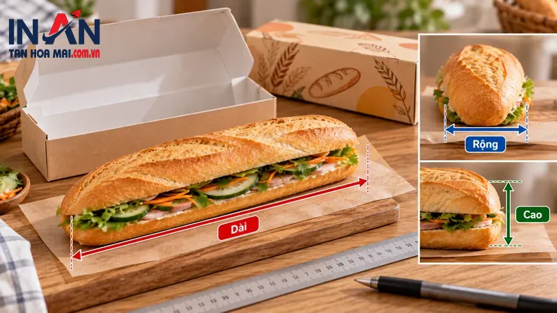 Các cách đóng bánh mì trong hộp giấy theo khẩu phần