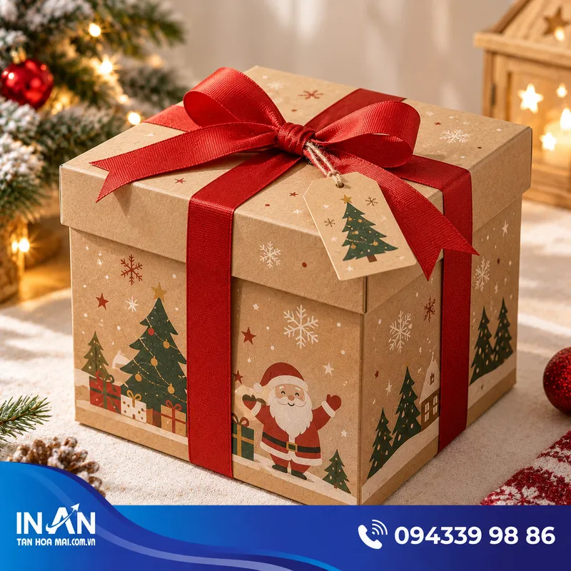 23+ Mẫu Hộp Quà Noel Đẹp | Nhận In Logo