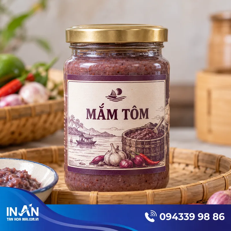 12+ Mẫu Tem Mắm Tôm, Mắm Ruốc | Nhận In