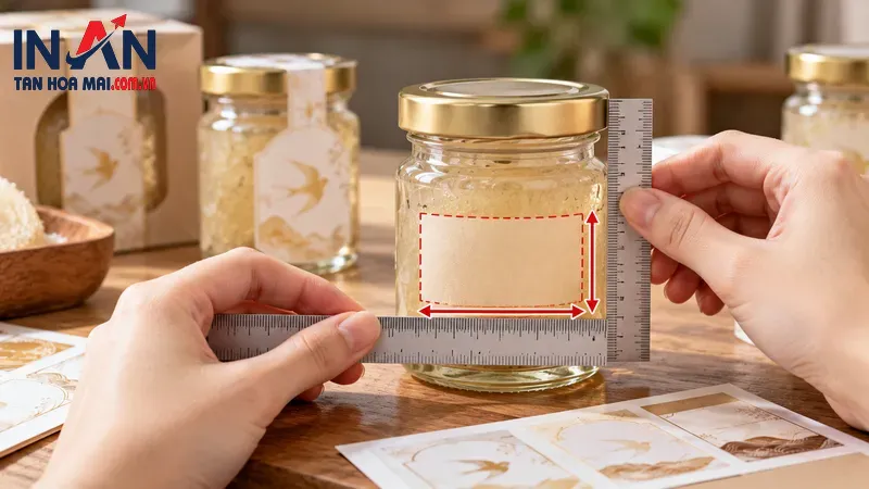 Các mẫu nhãn dán trên hũ yến và hộp yến