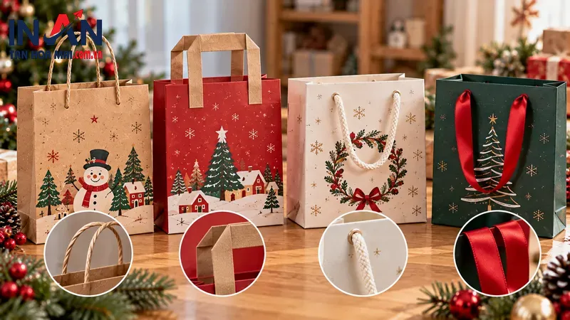 Các mẫu túi giấy có quai từ giấy Kraft và giấy màu Các mẫu túi giấy có quai từ giấy Kraft và giấy màu