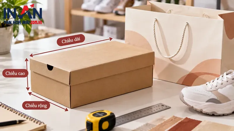 Các dạng túi giấy đựng hộp giày trong cửa hàng
