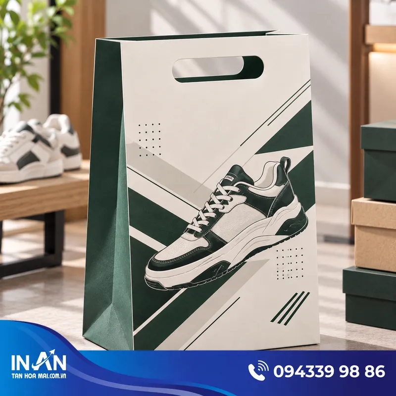 19+ Mẫu Túi Giấy Đựng Giày, Dép | Nhận In Logo