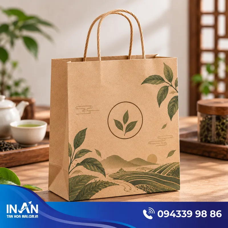 19+ Mẫu Túi Giấy Đựng Trà | Nhận In Logo